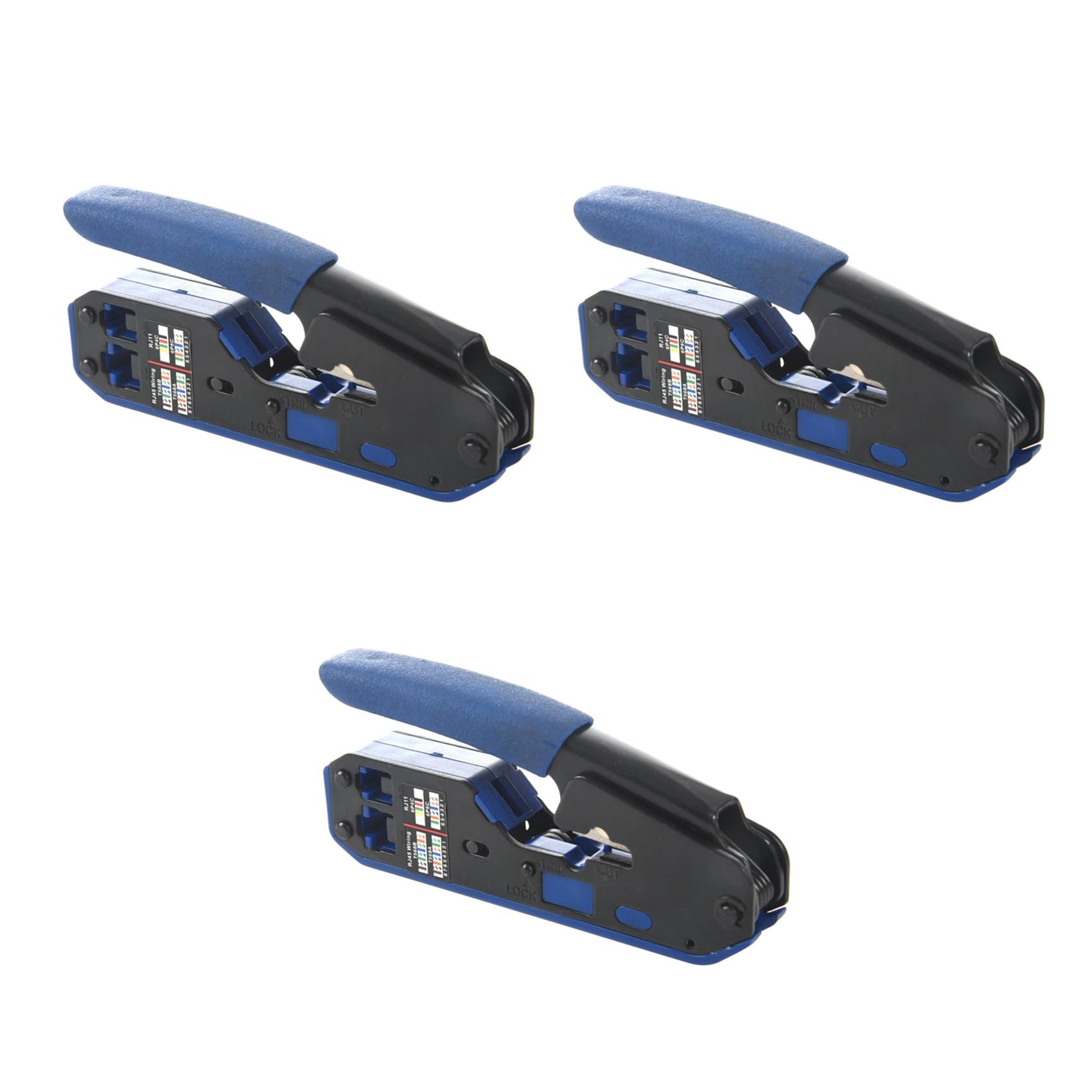 3 x narzędzie Rj45 szczypce do ściągania kabli sieciowych do złącza Rj45 Cat6 Cat5E Cat5 Rj11 Rj12
