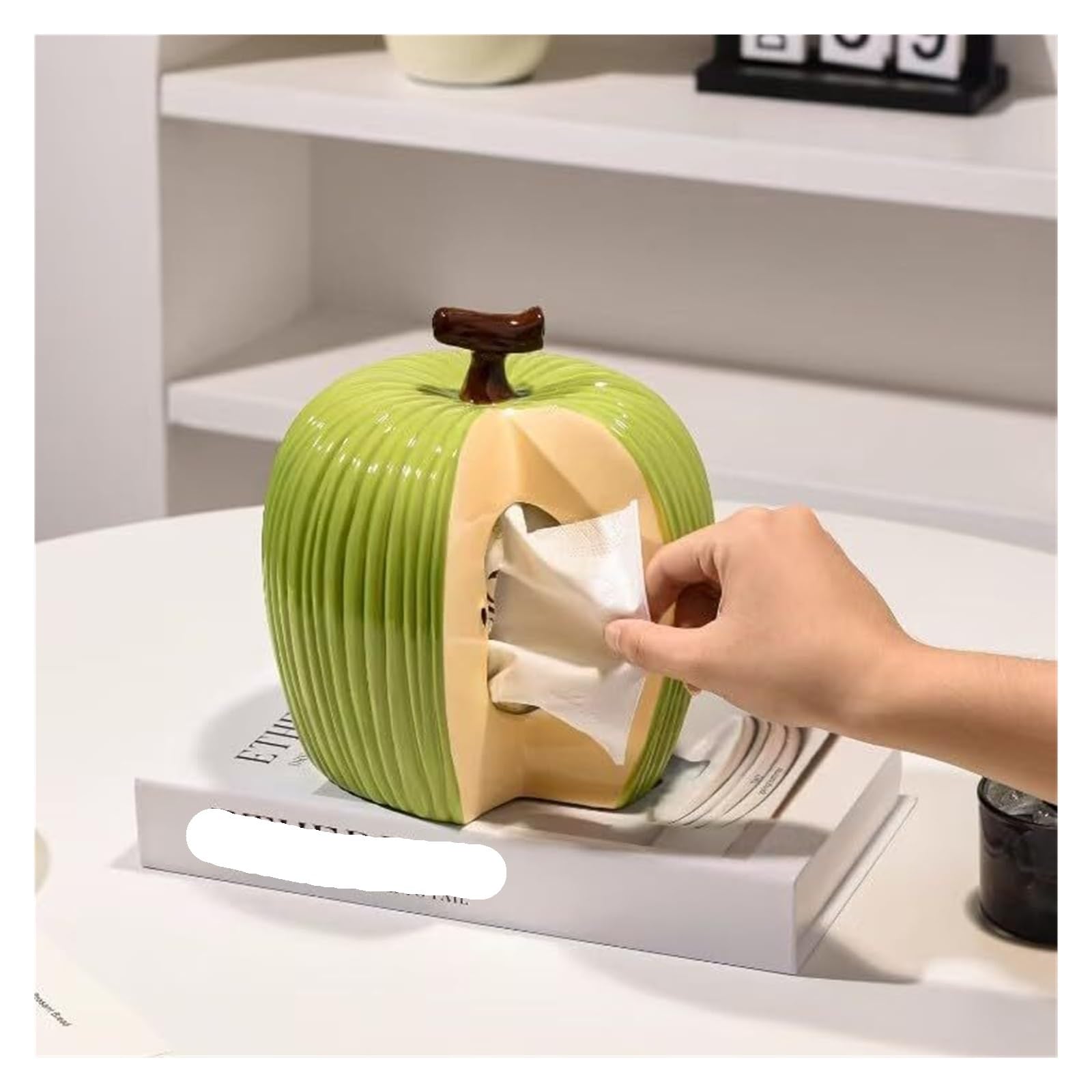 Porta fazzoletti Portafazzoletti decorativi creativi in ​​ceramica Decorazioni for la casa moderne Per la nuova casa(Green)