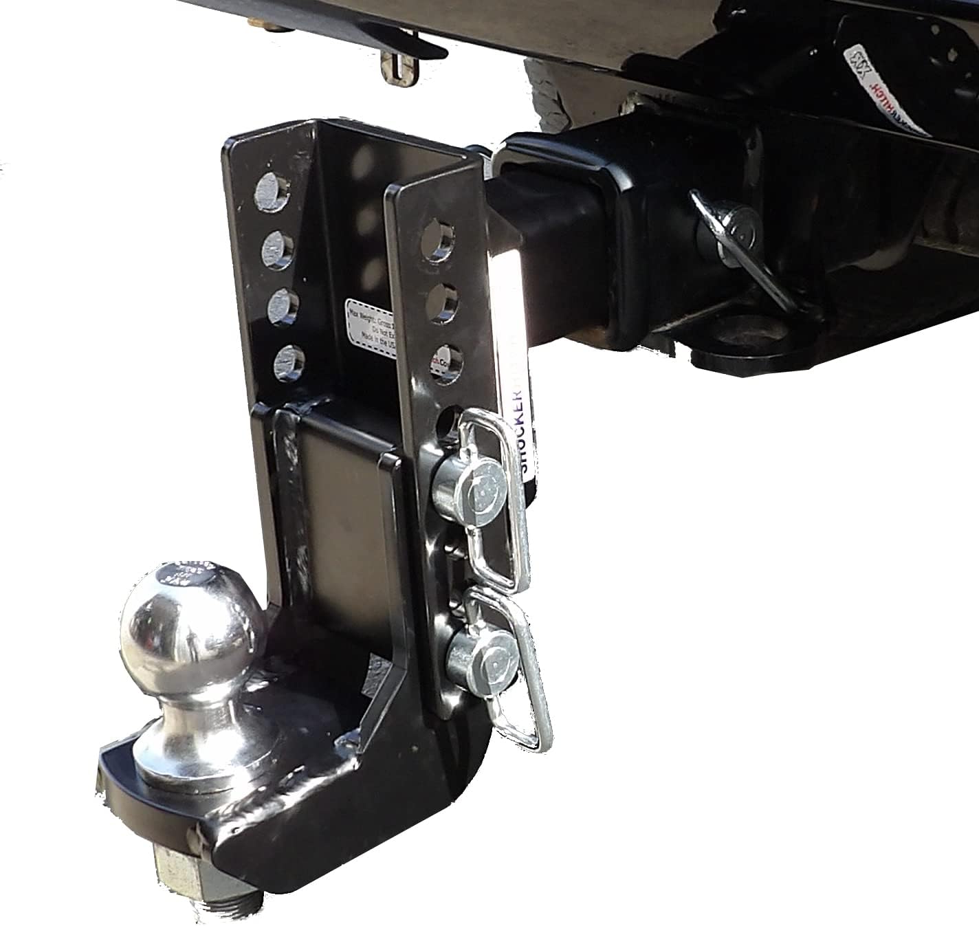 Shocker XR Adjustable Drop Hitch, Fits 2" Hitch Has 2" Ball 0-7-1/2" Drop