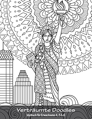 Verträumte Doodles Malbuch für Erwachsene 4, 5 & 6 (German Edition)