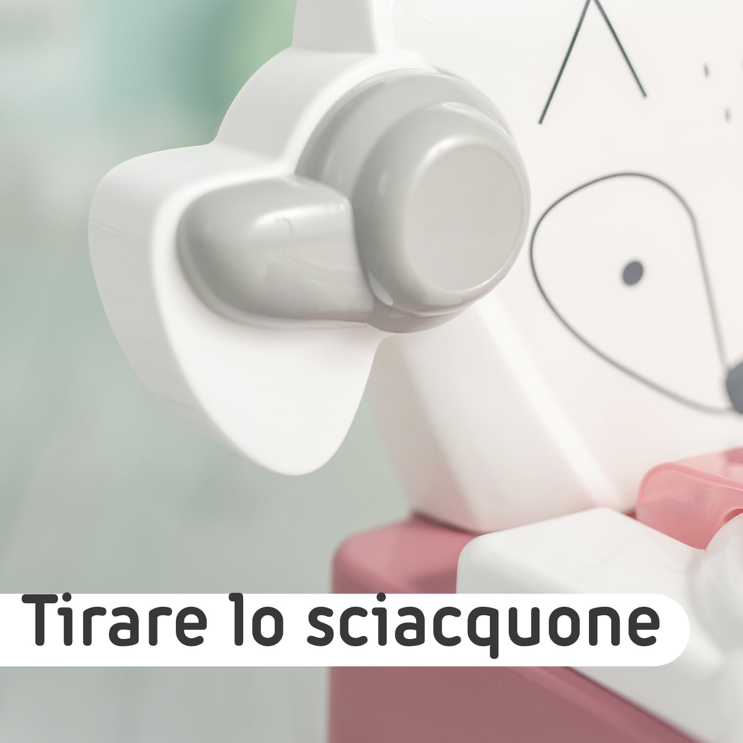 Twinly Foxy Vasino Bambino per Apprendimento Propretà 3-in-1 | Water Bambini con Riduttore WC, Porta Rotolo e Sciacquone Meccanico | Ergonomico, Antiscivolo e Facile da Pulire (Azul)