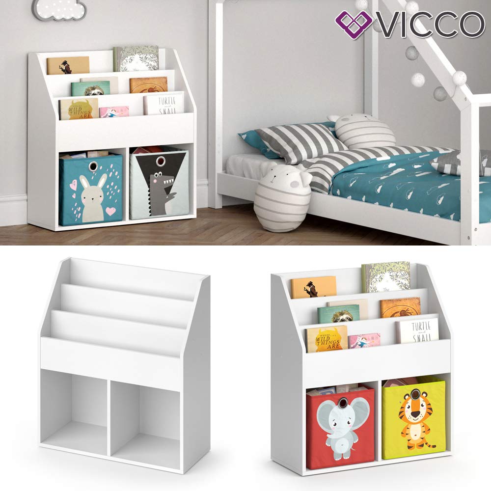 Vicco Kinderregal Luigi, Weiß, 72 x 79 cm