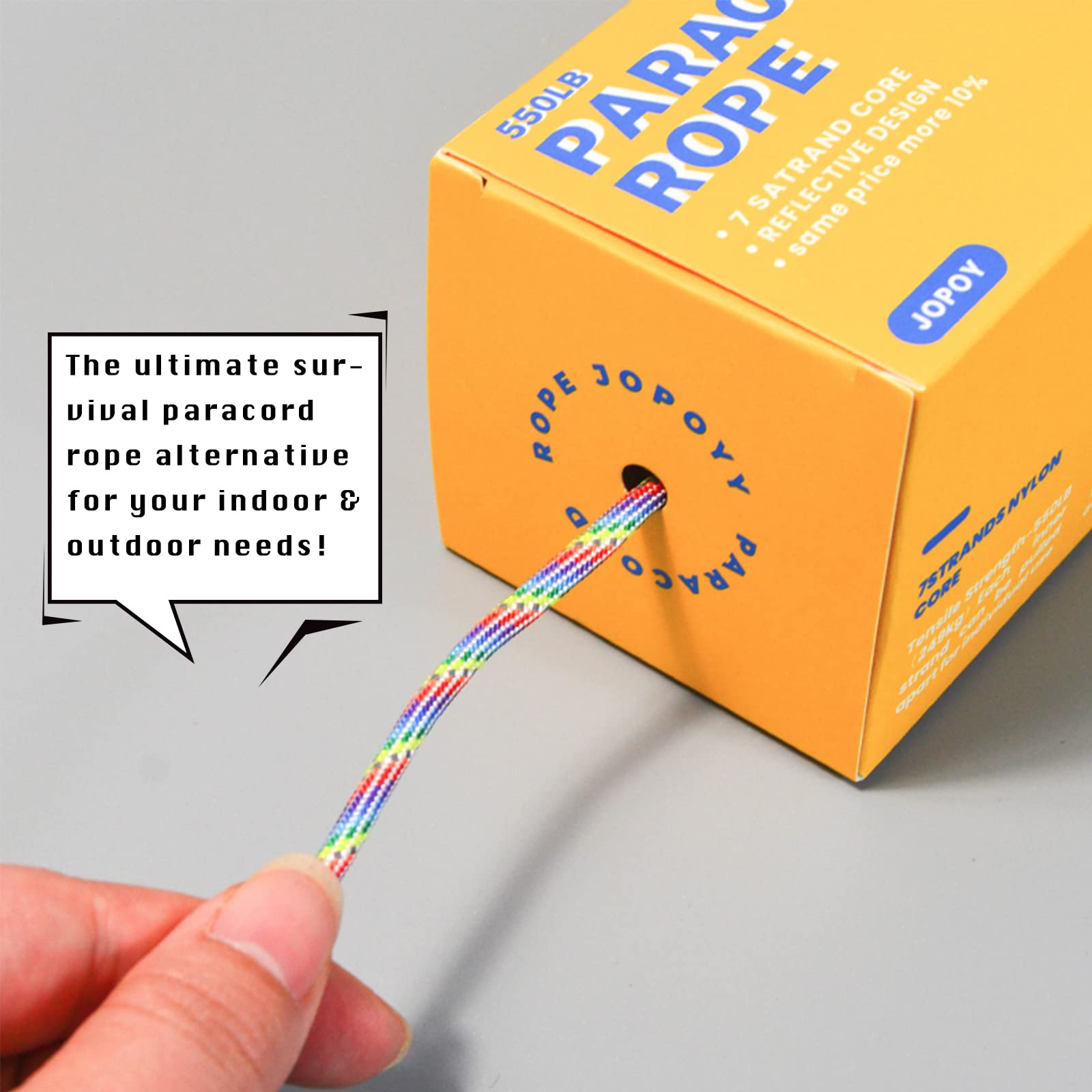 Paracorde 550 4mm - 30 Mètres - 7 Brins - Corde De Survie Polyvalente - 5 Couleurs