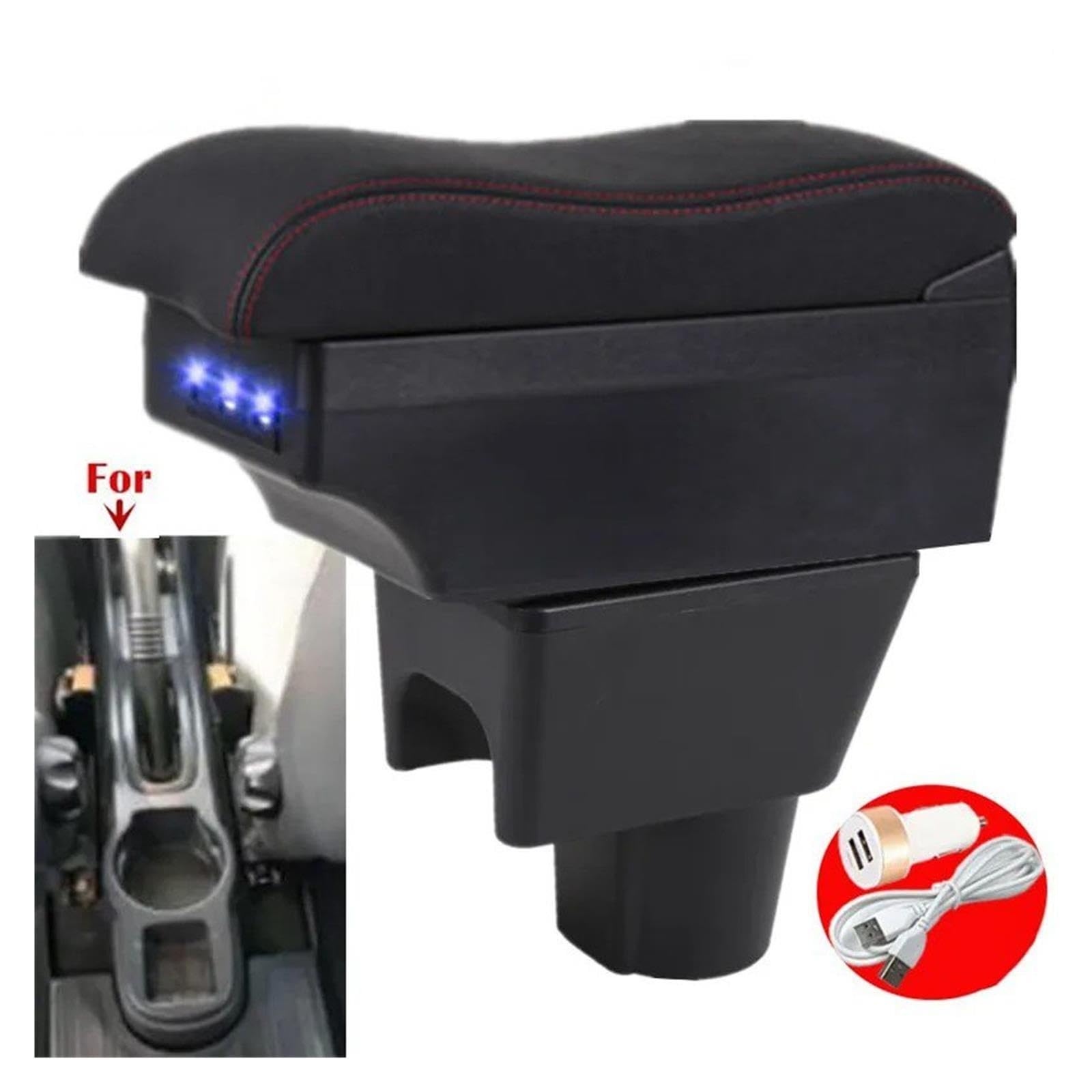 Para Terrano 3 Caja Reposabrazos Coche Accesorios Superficie Curva
