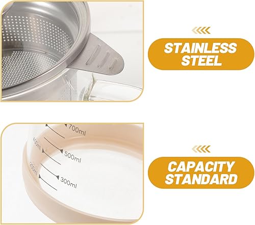 Miniatura 7 de Soybean Milk Container with Fine Mesh Strainer, Stainless Steel Juice Filter Tea Pot, Household Juice Container for Bar And Kitchen, 50 Ounce