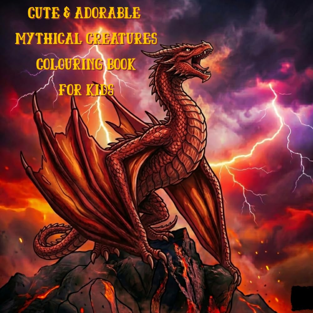 Cute and Adorable Mythical Creatures For Kids Colouring Book: Entertaining and Fictional Fun for kids to expand their imagination