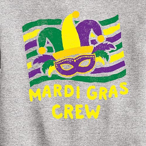Instant Message - Mardi Gras Crew - Toddler & Youth Crewneck Fleece Sweatshirt3