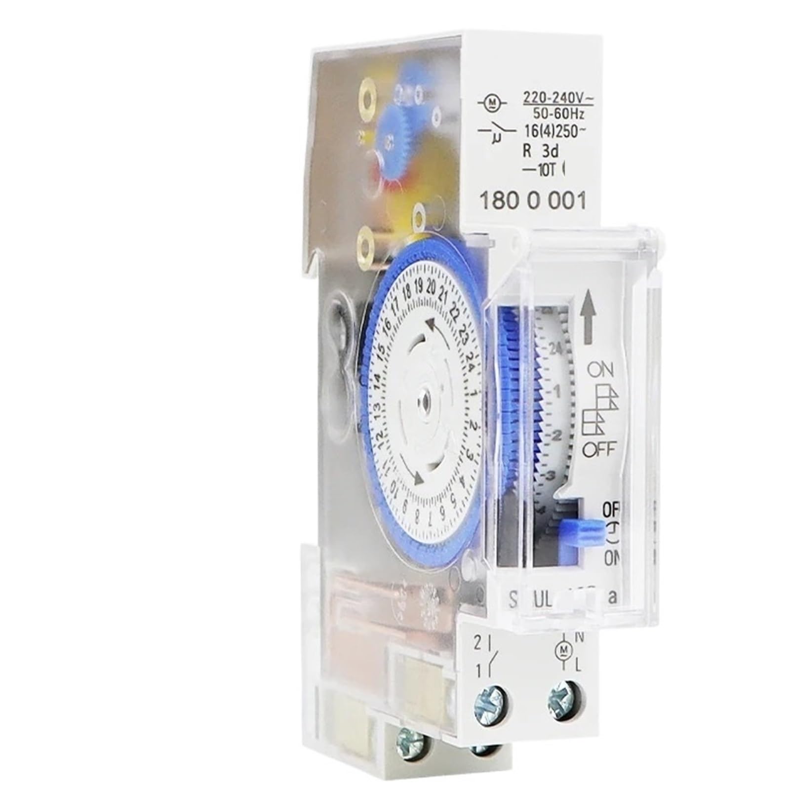 1pcs SUL-180 Mechanical Timer Switch Programmable Digital 220V Plastic Material(SUL180A With Battery)