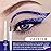 evpct 2Pcs Dark Light Royal Blue Color Liquid Glitter Eyeliner Liners Sets for Women Liquid Sparkly Glitter Eyeliner delineador con glitter de colores para ojos colores 03+12