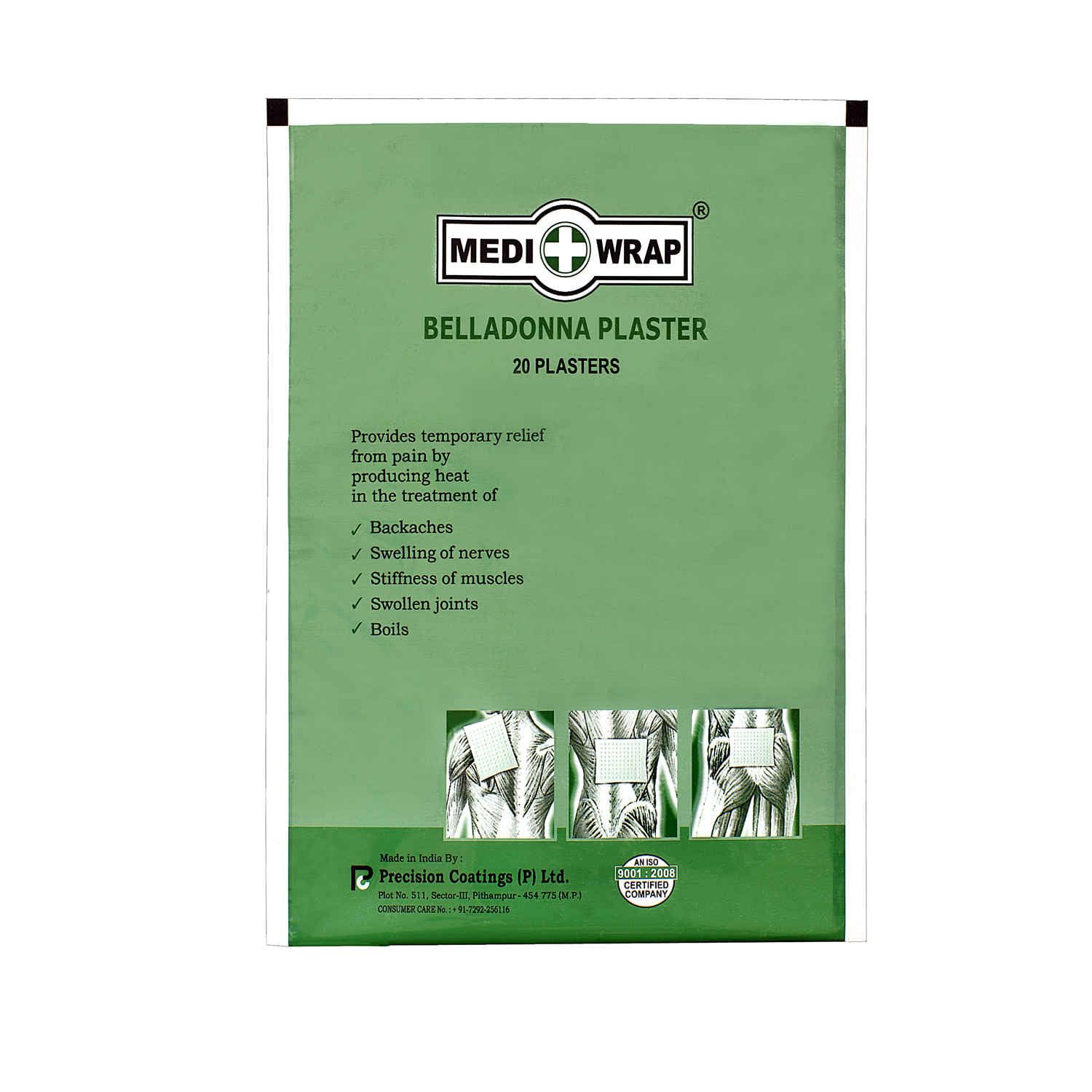 Ayurvedic Belladonna Pain Relief (20 Plasters) ( 1pack contains 10pcs ) Size : 10cm x 16cm — Amazon image 2