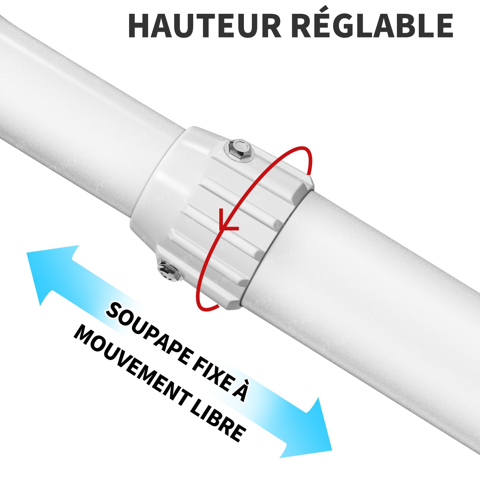 Support Mural Extensible en métal Solide pour caméras de Surveillance de sécurité, Support de Montage réglable de 30-60cm pour caméra de sécurité CCTV IP, Montage Mural et Plafond, J-Pole