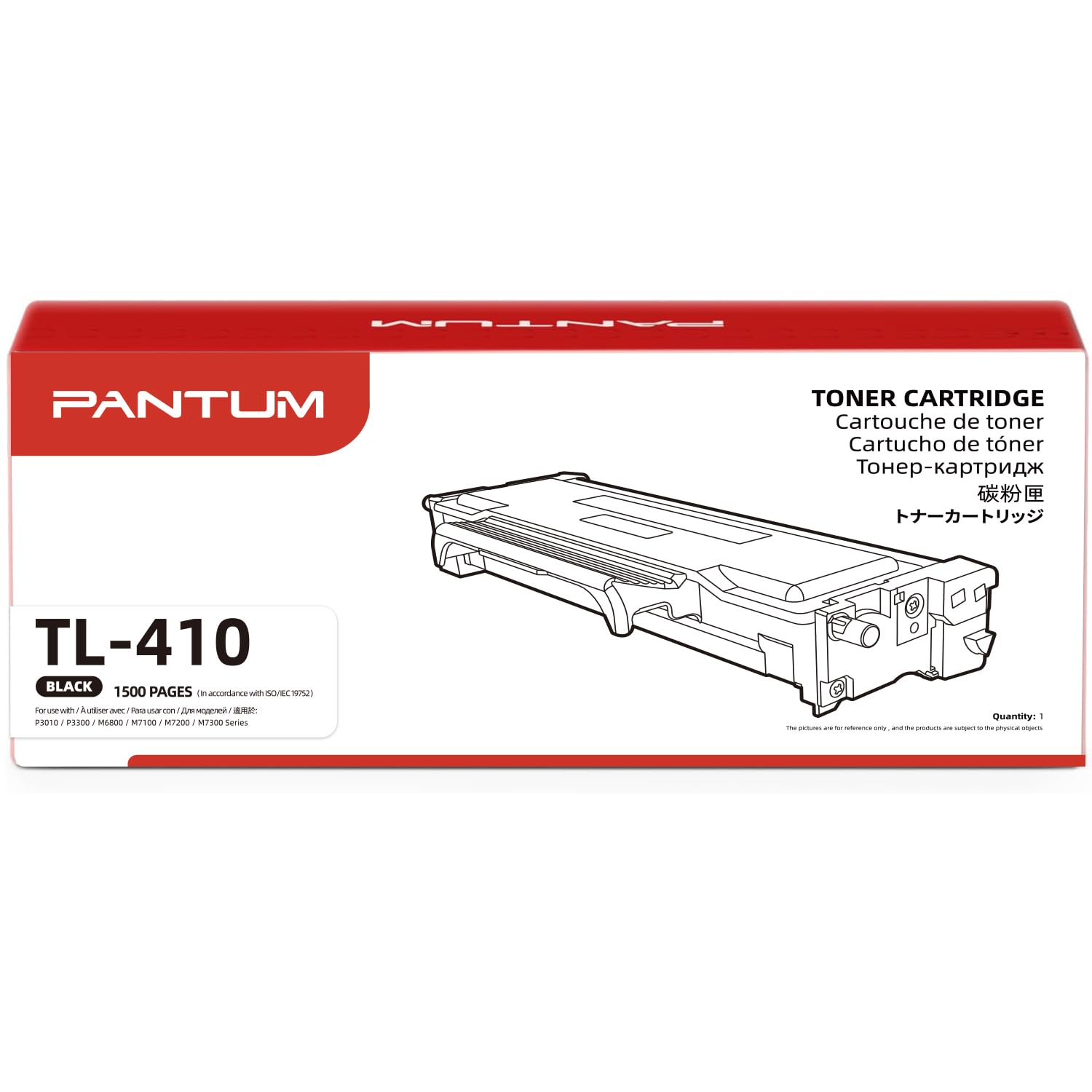 PANTUM TL-410 Cartouche de Toner Noire d'origine Compatible avec Les imprimantes P3010DW P3018DW P3300DW P3308DW M6700DW M7100DW M7108DW M6808FDW M7200FDW M7300FDW, rendement jusqu'à 1500 | Compatible avec P3018DW P3010DW P3308DN M7108DW M7108DN M6808FDW