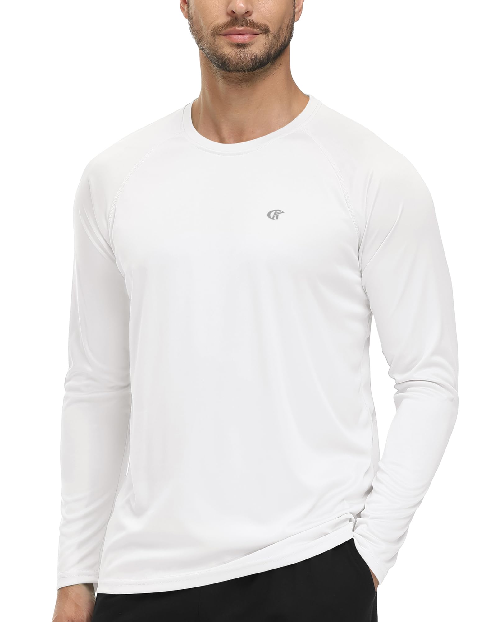 Tyhengta UV Shirt Herren Langarm UPF 50+ UV Schutz Shirt Atmungsaktiv Schnelltrocknend Rashguard Herren Schwimmshirt Leichtes Sonnenschutz Langarmshirt für Surfen Angeln Wandern Outdoor Sport