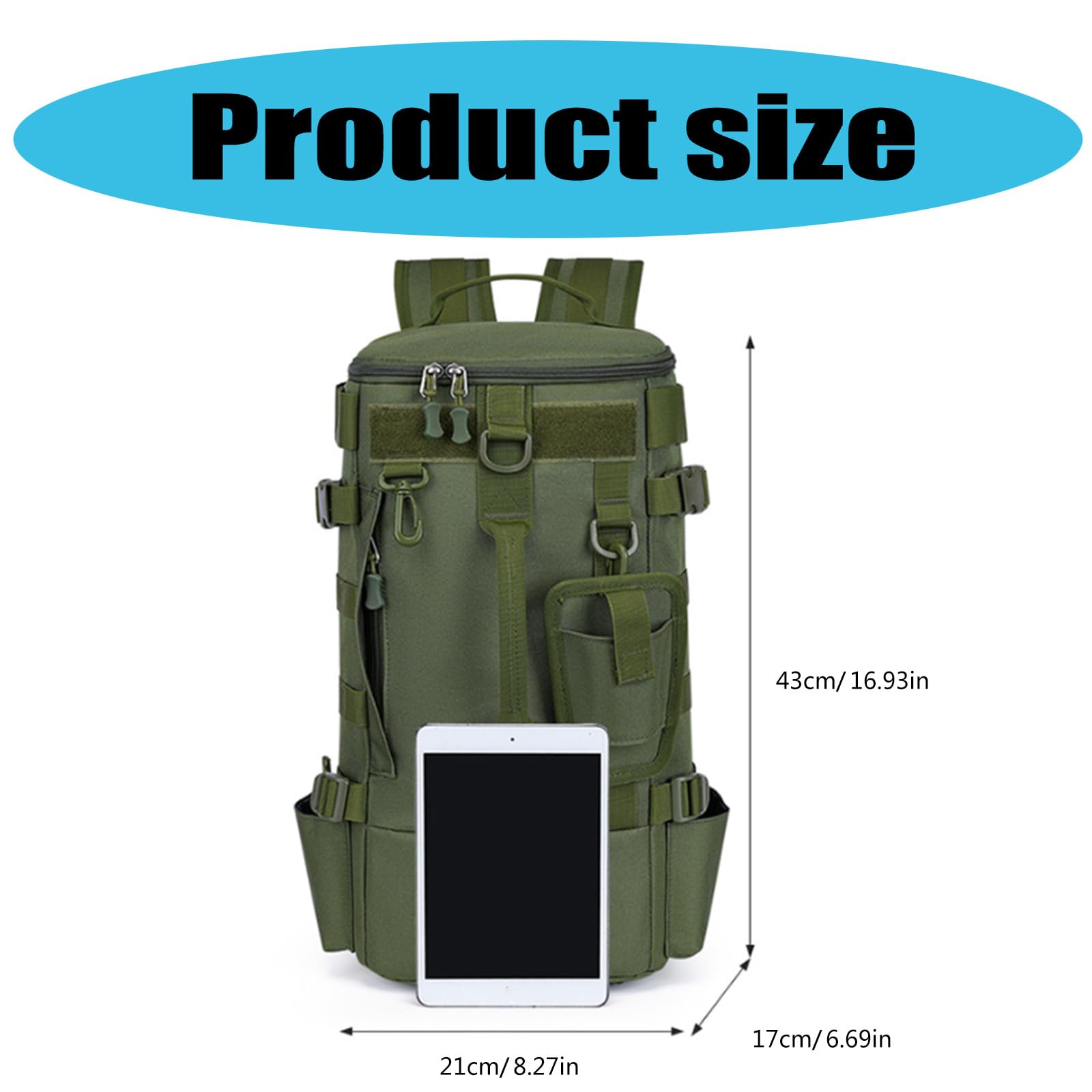 Angelgerät Tasche mit großer Kapazität, multifunktionale Angelköder Tasche, wasserdichter Rucksack, Radfahren, Umhängetasche, Angelausrüstungsträger