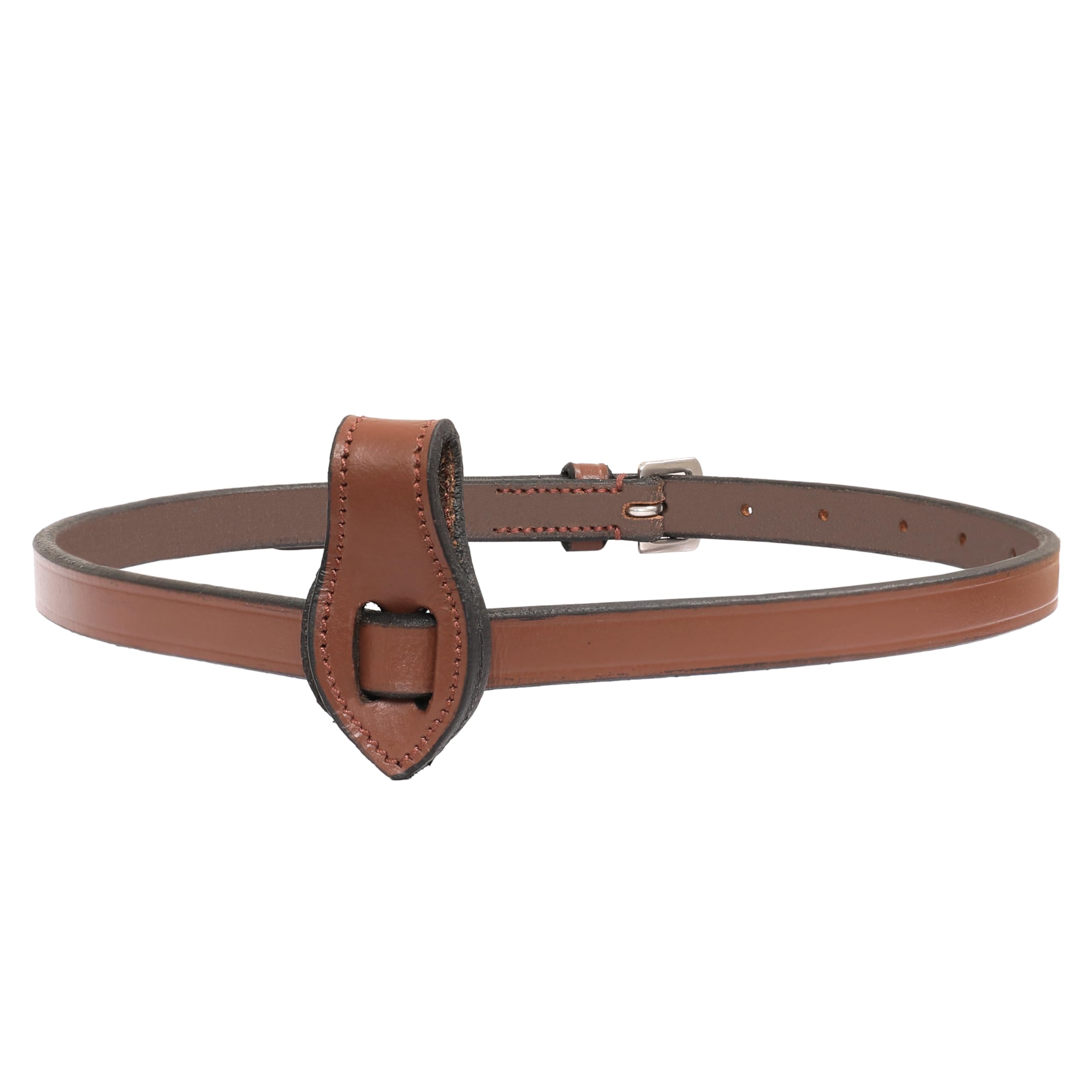Exion Leather Flash Noseband Attachment with Strap, Oak Brown, Pony Size