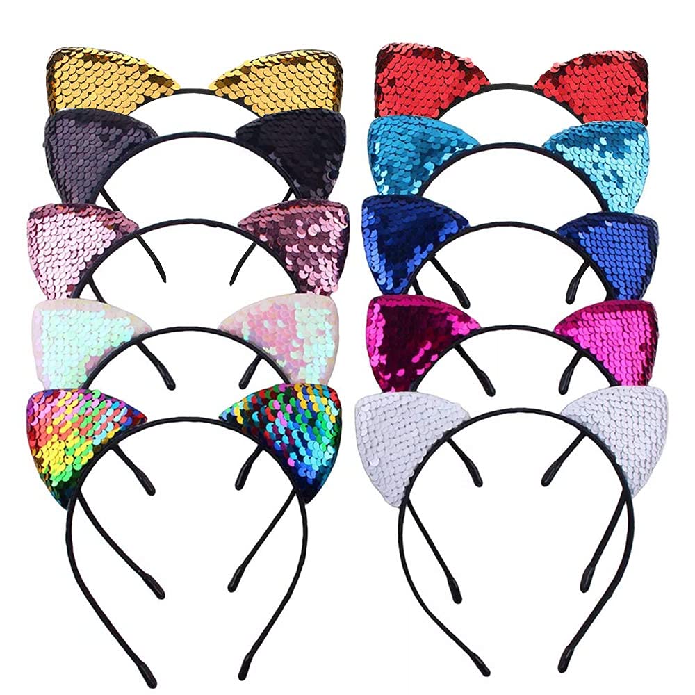 6 Bandeaux Oreilles De Chat Glow In The Dark – Parfait Pour Halloween, Cosplay Ou Soirée Thème Chat – Lumineux Dans Le Noir