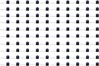 100Pcs LED Holder, 3mm Plastic Bezel Mount LED Clip Lampshade 90 Degree Bend Light Emitting Diode Panel Mount Clip with Light Industrial Control Components(Blue Light)