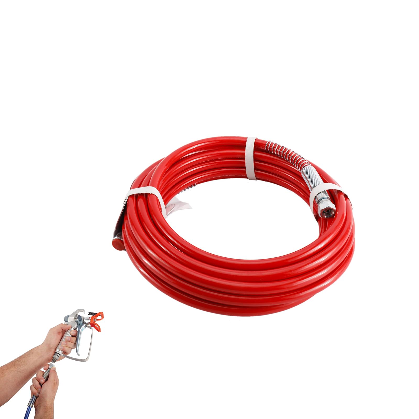 Tubo per spruzzatore di vernice airless, 8 m, tubo flessibile universale ad alta pressione, tubo flessibile per spruzzatore, pistola, spruzzatore, acqua, filo di ottone rinforzato intrecciato