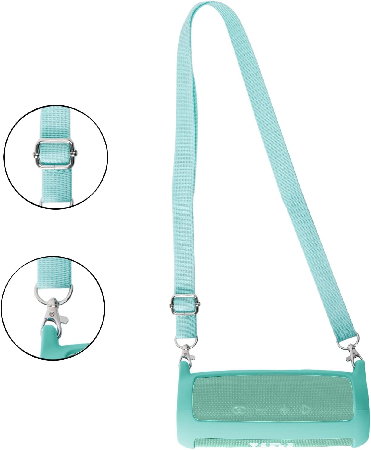 co2CREA Soft Silicone Case Replacement for JBL Flip 6 Portable Bluetooth Speaker (Teal Case) - Image 6