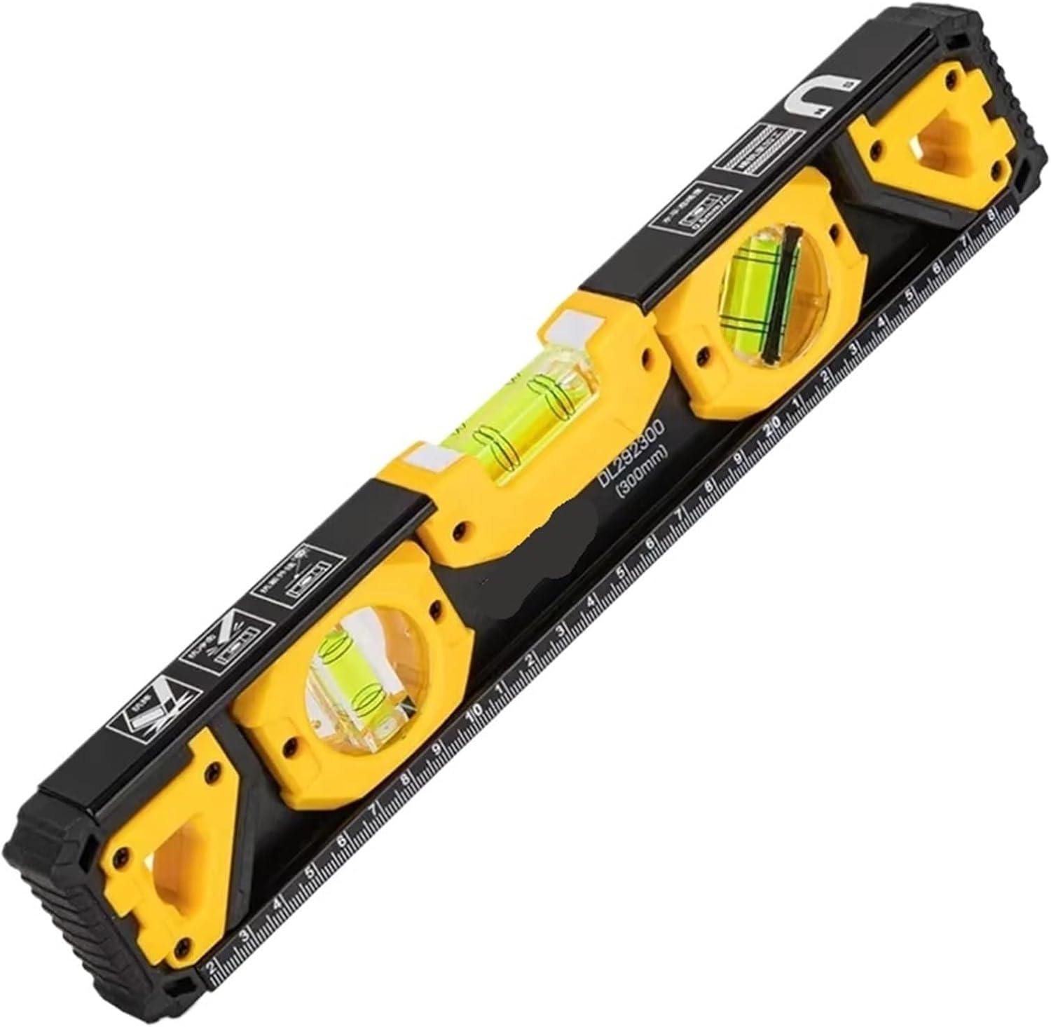 1pc High Precision Spirit Level Magnetic High Bearing Ruler Lever Bubbles Rustproof Horizontal Ruler Spirit Level Balance Ruler(300mm A)