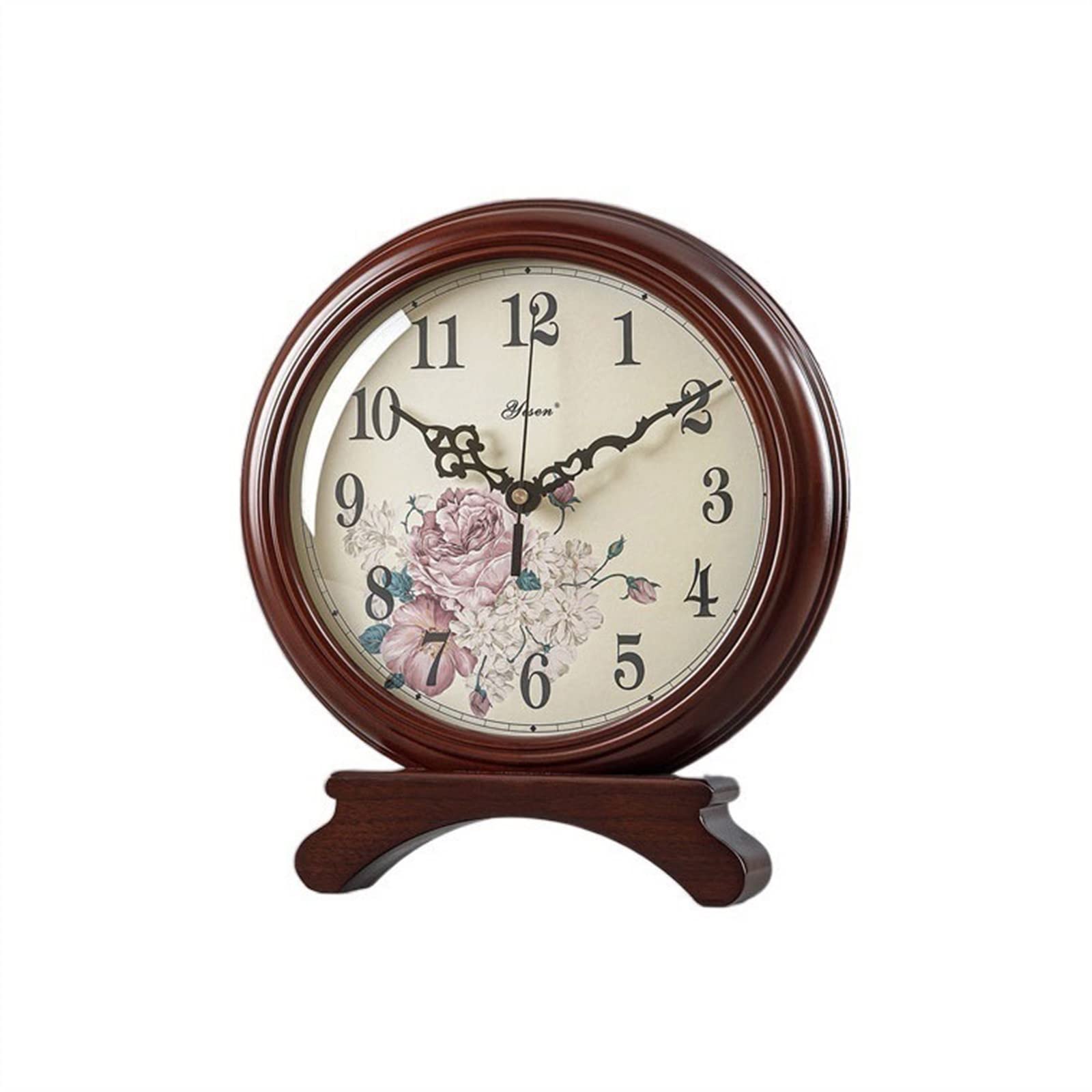 Reloj de escritorio silencioso de madera moderno para decoración del hogar y salón de cuarzo
