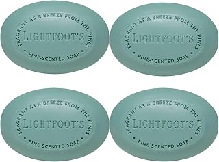 Lightfoot's All-Natural Pine Scented Soap for Men - 4 Bar Set | Invigorating Body & Hand Soap for Active Lifestyles