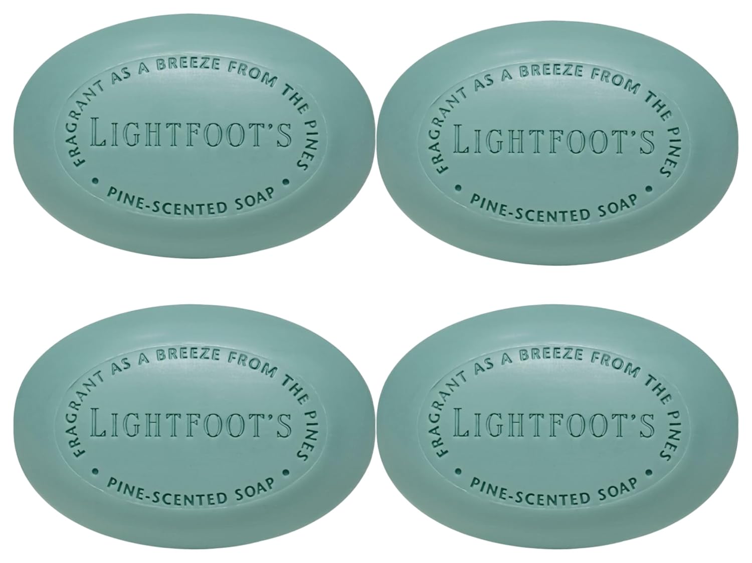 Lightfoot's All-Natural Pine Scented Soap for Men - 4 Bar Set | Invigorating Body & Hand Soap for Active Lifestyles