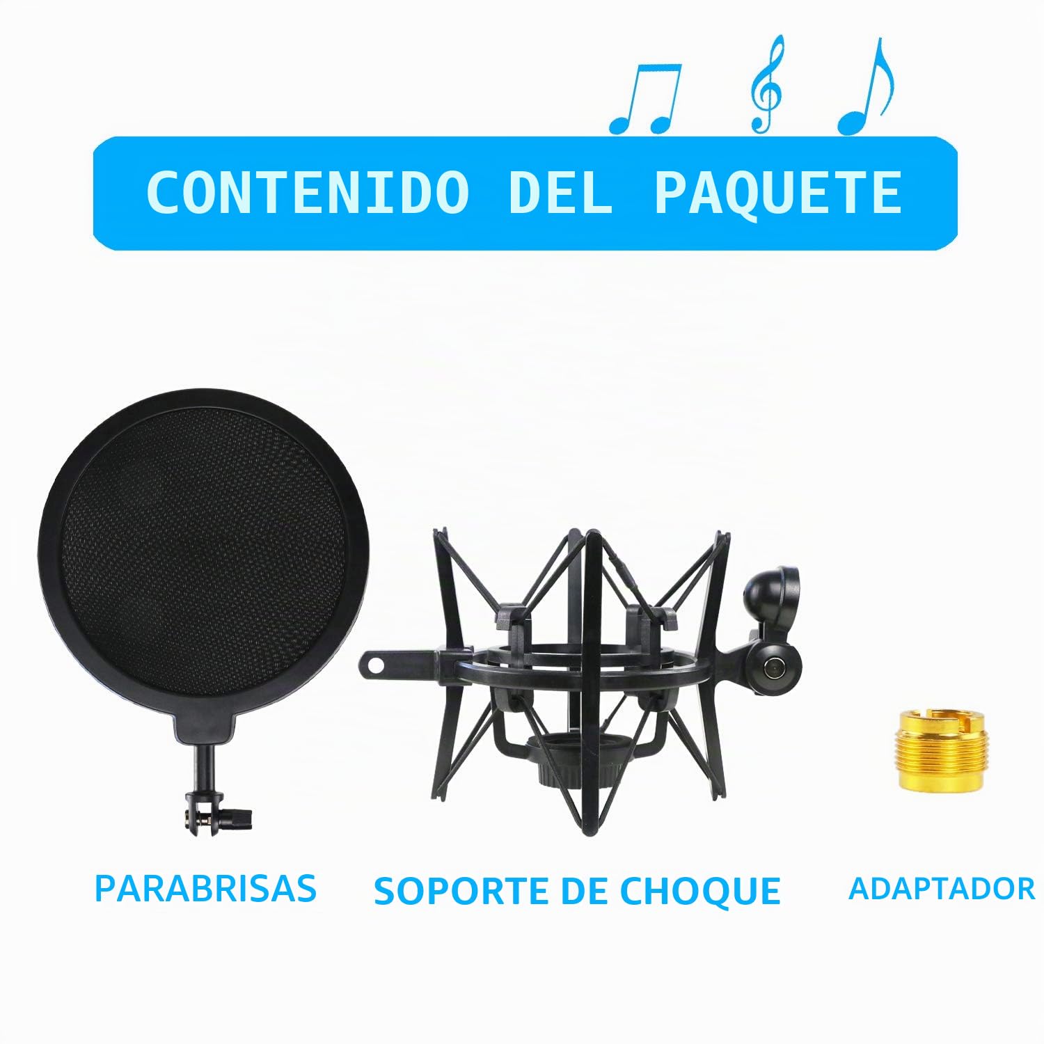 YOUSHARES AT2020 Shock Mount - Montaje de Choque y un Filtro Antipop para Reducir Vibración y Ruidos, Montura de Choque Especializada en AT2020+ AT2035 AT4040