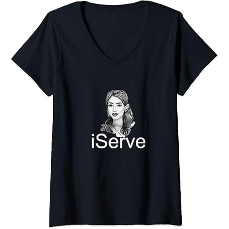 iServe Branded V-Neck T-Shirt for Women