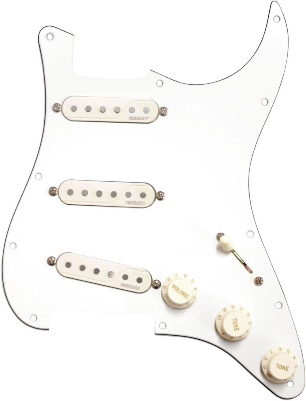 Fishman Fluence Stratocaster Loaded Pickguard - White