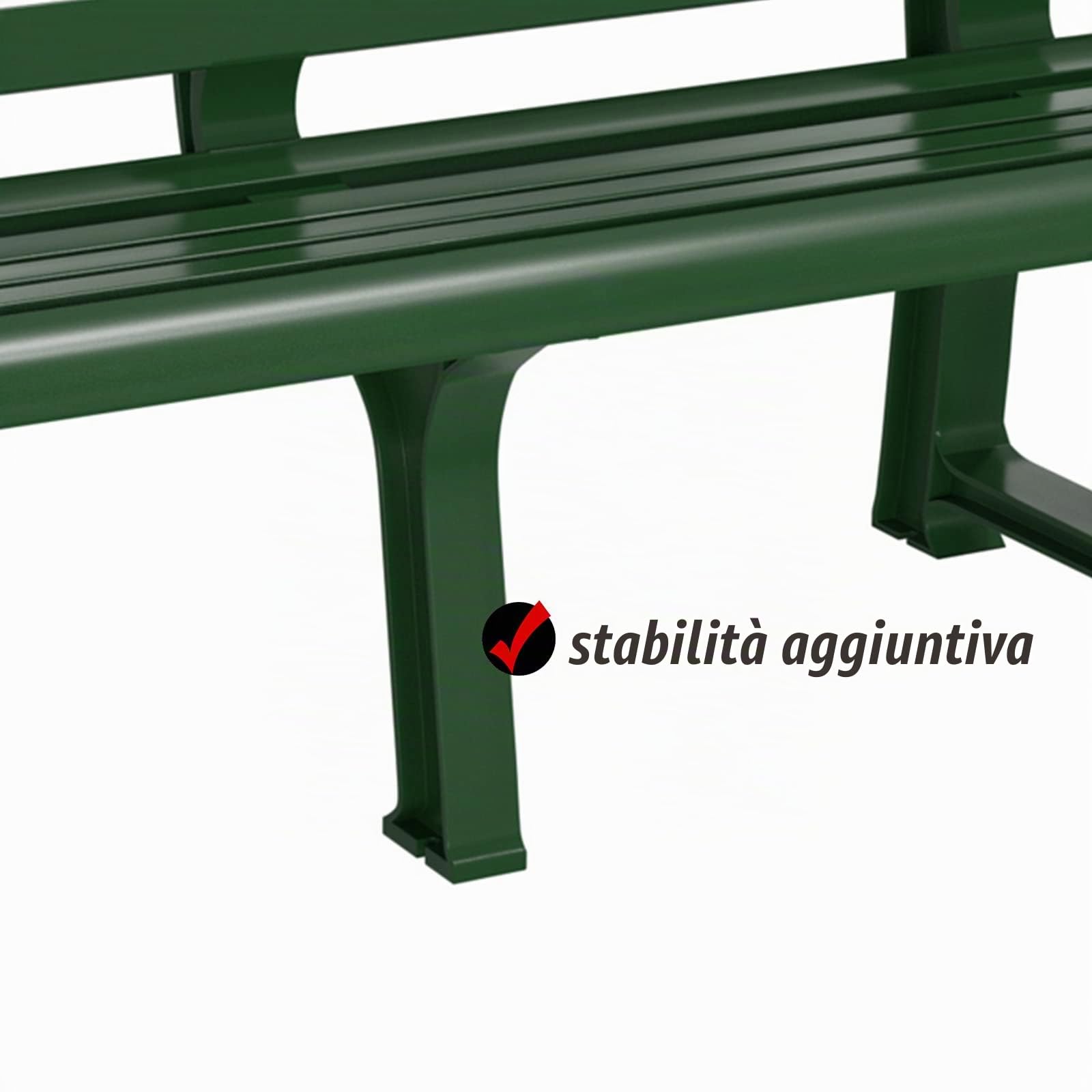 Casaria Panchina da Giardino Orchidea Resistente Carico Max 240kg 145x49x74cm 3 Posti Panca da Esterno Mobili Outdoor