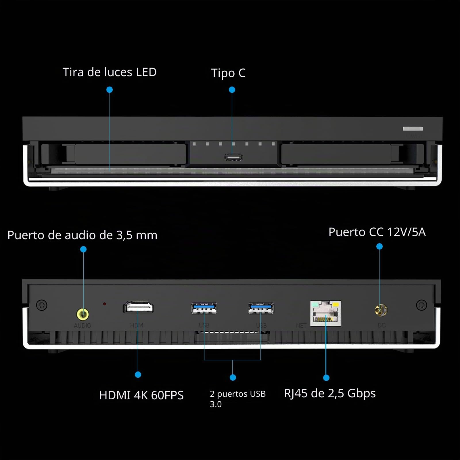 LincPlus LincStation N1 Almacenamiento NAS de 6 bahías con Unraid, en a la Red de SSD, 16GB de RAM, Procesador Quad Core de 2.9GHz N5105, Servidor Doméstico y Nube Personal.