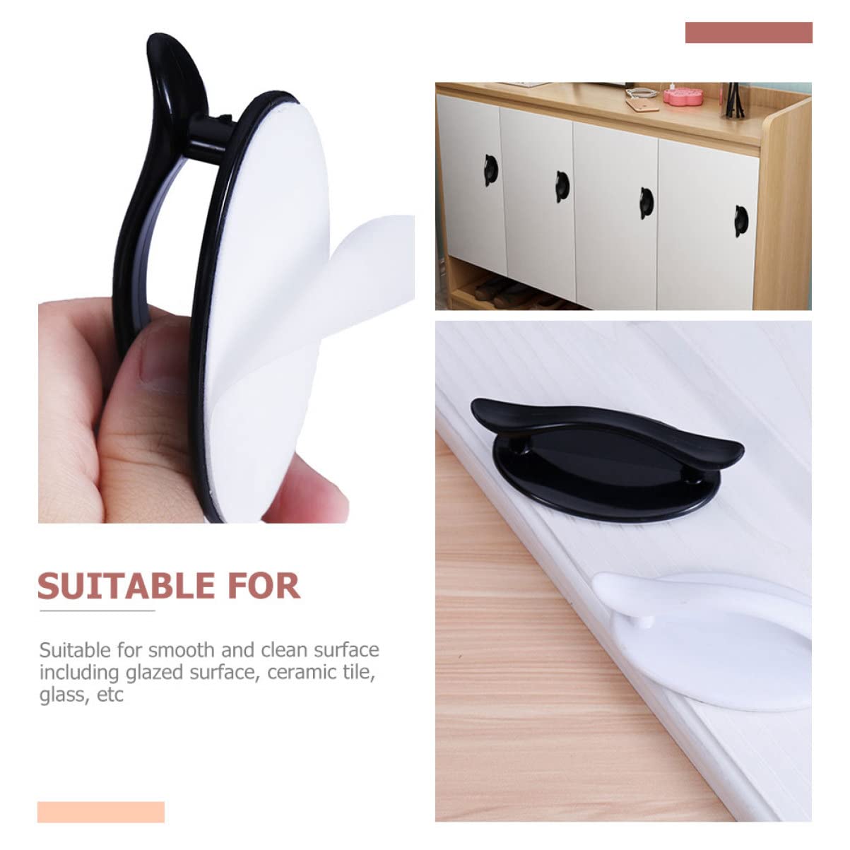 Artibetter Lot De 5 Poignées De Tiroir Autocollantes À Fixation Instantanée Boutons De Commode Adhésifs Faciles À Appliquer Quincaillerie Darmoire Poignées Darmoire De Cuisine 4 Pièces X 5