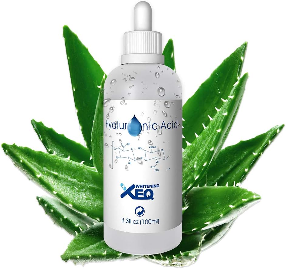 XEQ Hyaluronic Acid Serum for Skin 3.38 Fl.Oz- Pure Highest Quality, Natural, Anti-Aging Wrinkle Formula Hydration & Moisture for Dry Skin & Fine Lines Triple Strength Intense Care Hydrate Skin