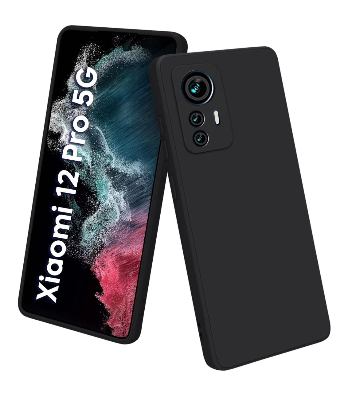 TRUEUPGRADE Liquid Silicone Mi Xiaomi 12 Pro 5G Back Cover Case| Microfiber Inside | 360 Degree Protection Back Cover Case for Mi Xiaomi 12 Pro 5G - Black (B0B1C8JP81) Amazon Price History, Amazon Price Tracker