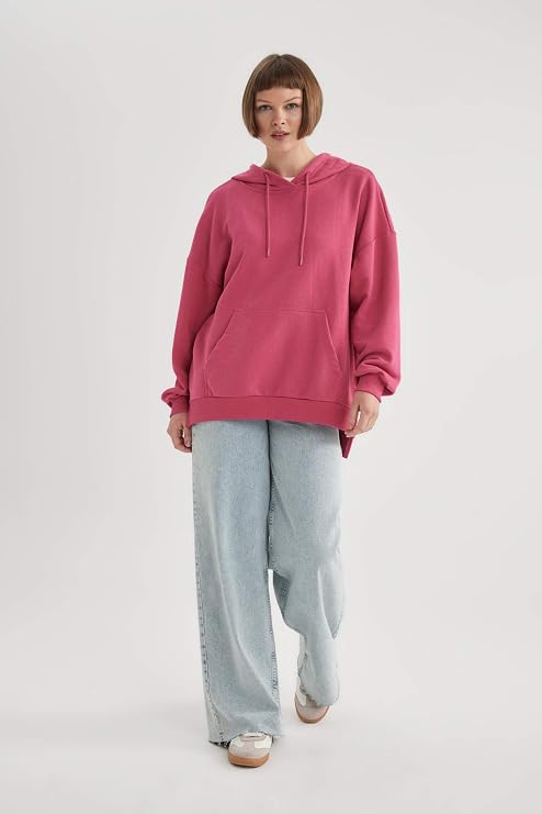DeFacto Oversize Geniş Kalıp Kapüşonlu Sweatshirt
