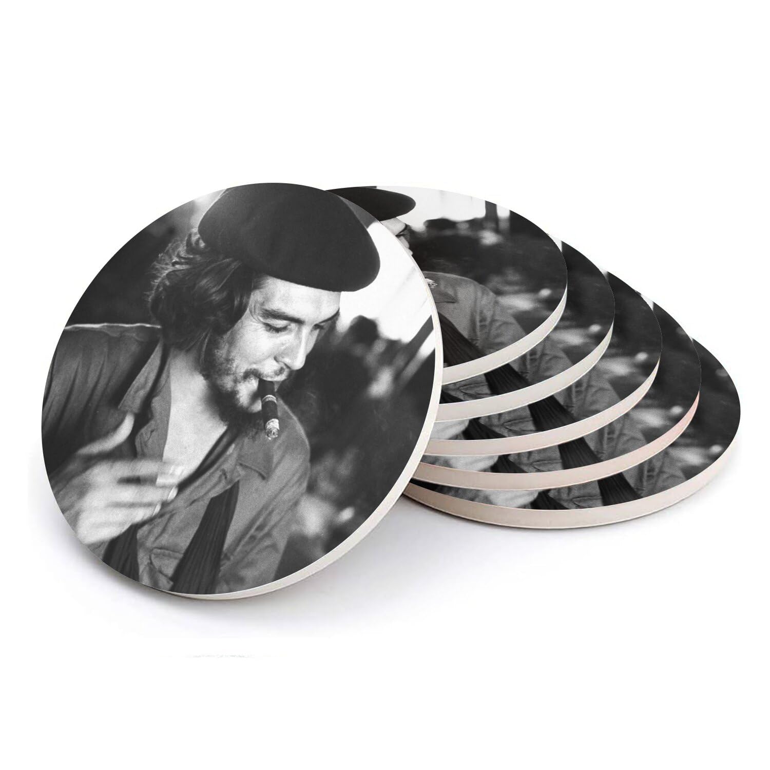 Sous-verre Che Guevara pour vos apéritifs : dessous de verre Cuba en céramique 108mm