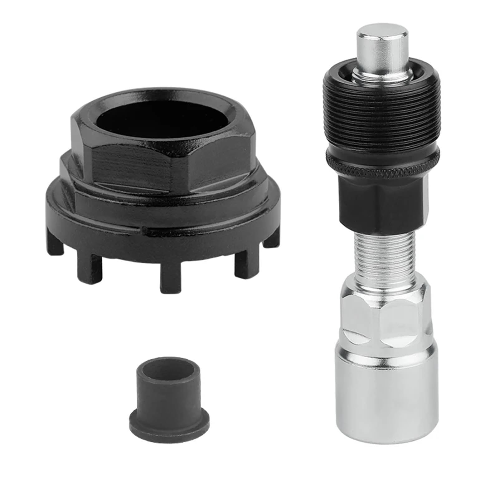 Narzędzie do montażu suportu rowerowego Eight Notch Tool po stronie napędu, pasujące do misek suportu ISIS, montaż tarczy łańcuchowej z 8 zębami(Black socket tool B)