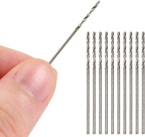 Miniatura 6 de 20 piezas de 0.020 in HSS Micro Twist Broca de acero de alta velocidad para madera, plástico, metal blando