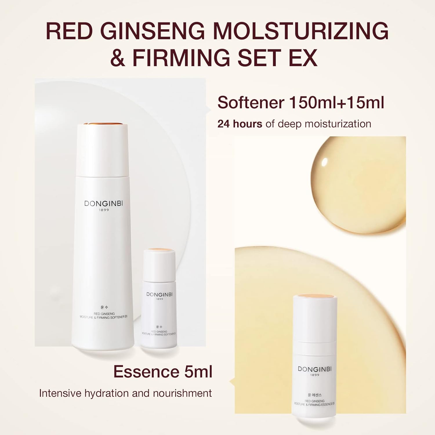 DONGINBI Red Ginseng Moisturizing & Firming Set EX, Anti-Aging Korean Skin Care, Routine Kit for Smooth, Radiant Skin by KGC : Beauty & Personal Care