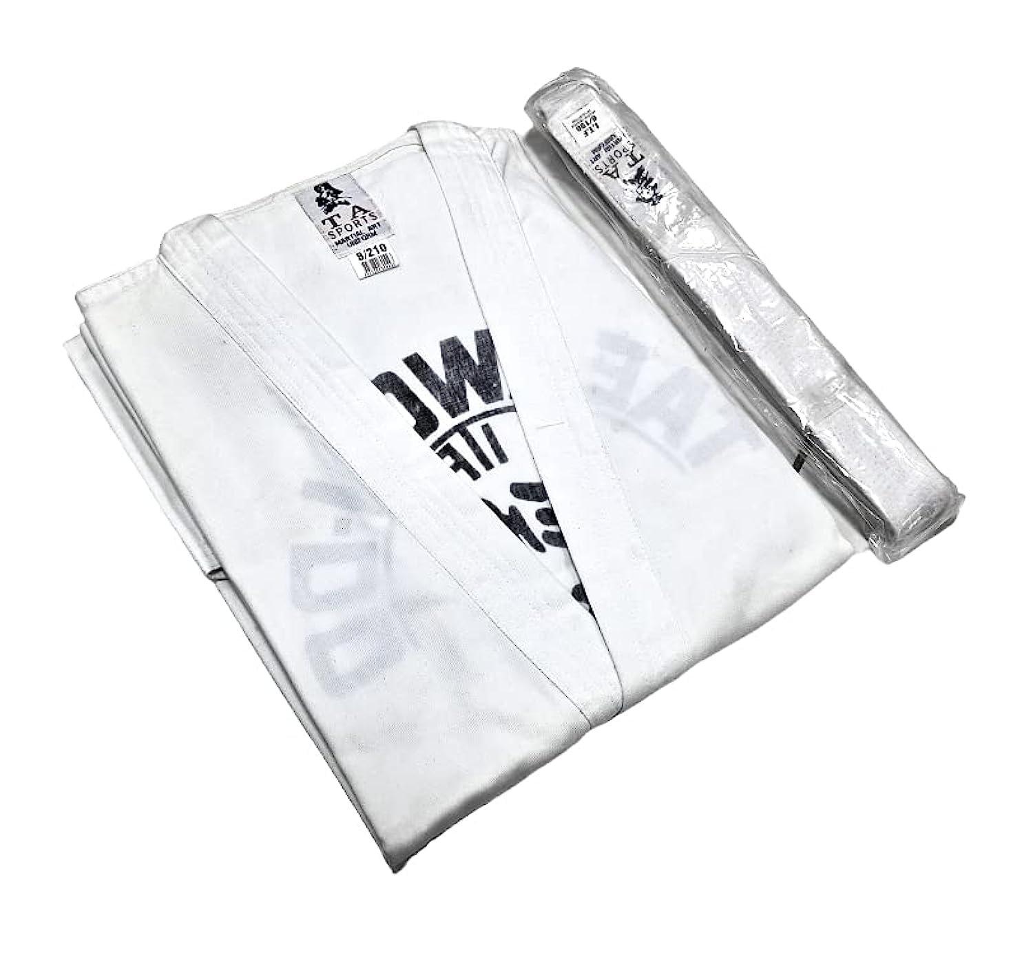 TA SPORTItf 28080022 Taekwondo Suit for Unisex, Size 8, White