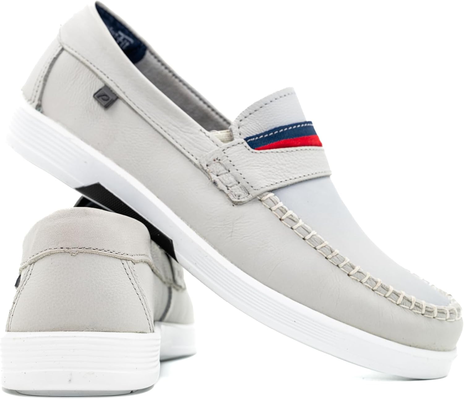 PEGADA Men's Genuine Leather Casual Loafers, Memory Foam Insole, Modern Pull-On Style, Model 142303, Low-Top Comfort Shoes