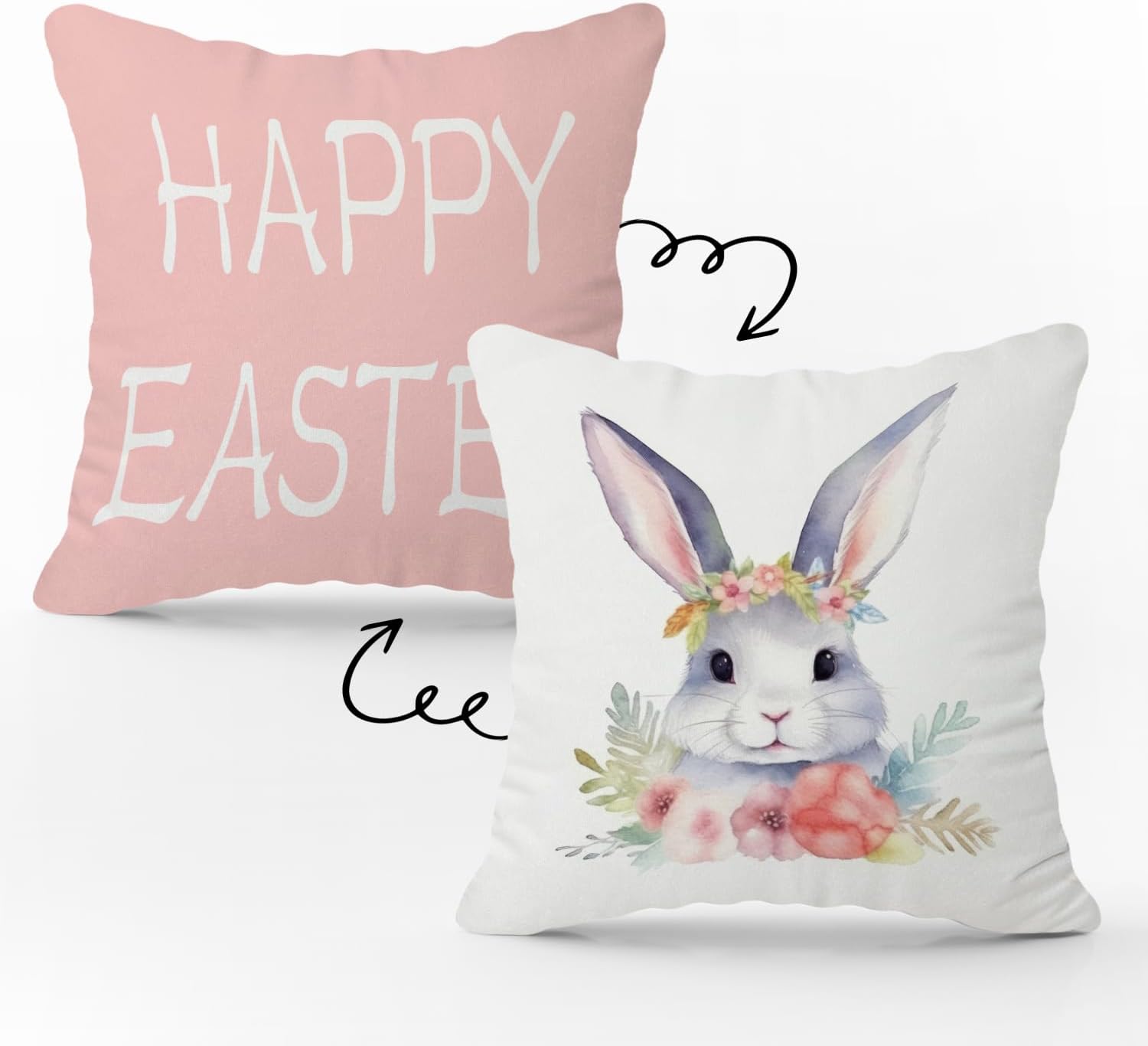 bxtala Happy Easter Pillow Cover Gift for Bed Chair, Easter