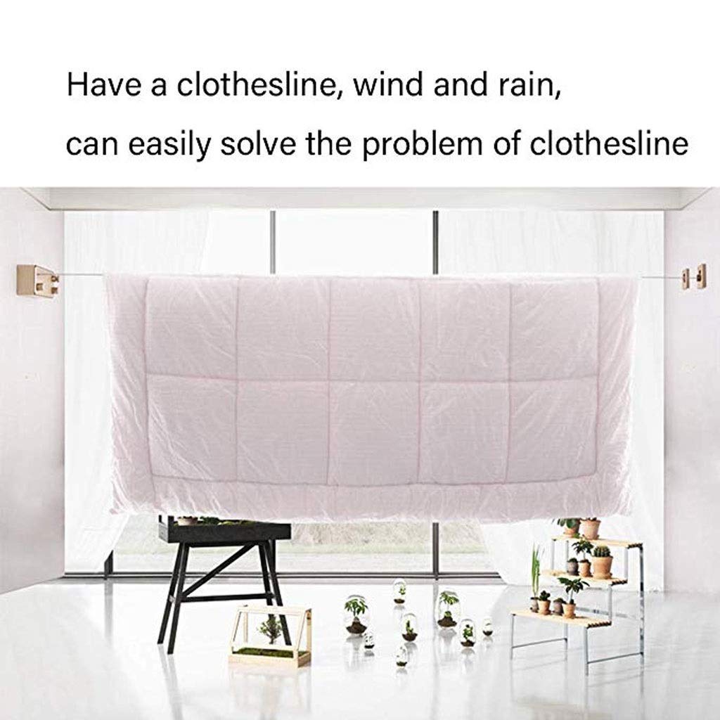 Este tendedero de Viaje, Invisible y portátil, es un tendedero telescópico para Ropa, Ideal para el baño, el balcón y Exteriores, ahorrando Espacio (Color: Plata).