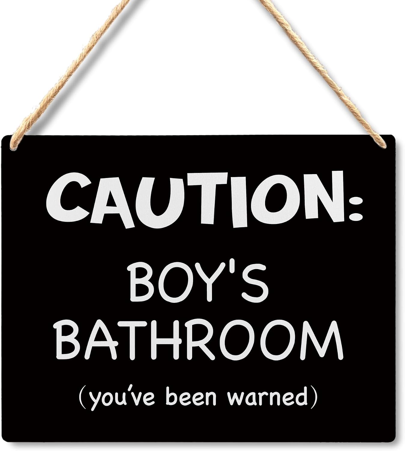 Lacosu Wall Pediments Bathroom Door Signs, Boys Bathroom Sign, 8 x 10 Inches, MDF, Black, Rustic Style