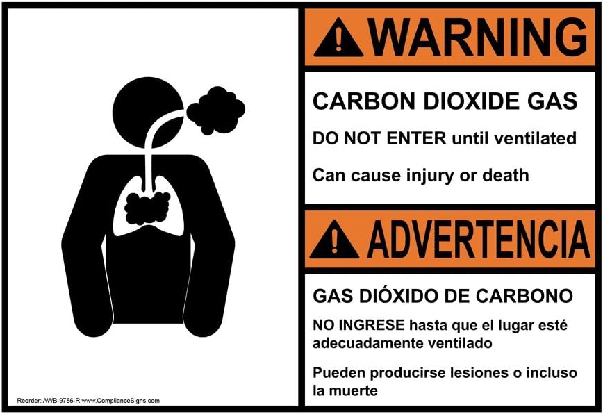WARNING Carbon Dioxide Gas Do Not Enter