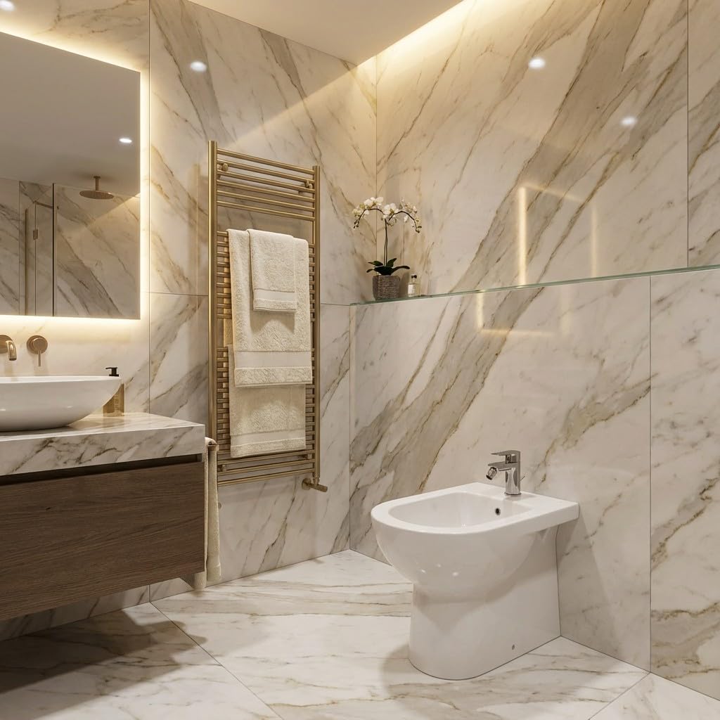 Bidet filomuro in ceramica monoforo con troppopieno – Gemma 2 | Ceramica Dolomite