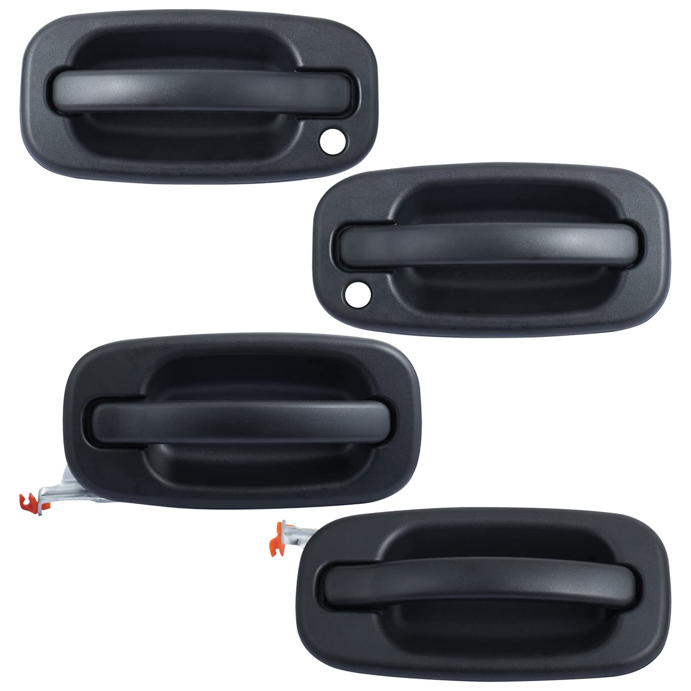 4pc NEW Outside Door Handles Set Smooth Black For 99-06 Silverado Tahoe Sierra - Foto 5