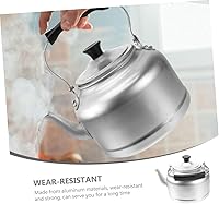Vista 7 de Housoutil Hervidor de agua de aluminio, hervidor de agua para hervir, tetera de aluminio, hervidor de agua hervidor, calentador de agua, estufa