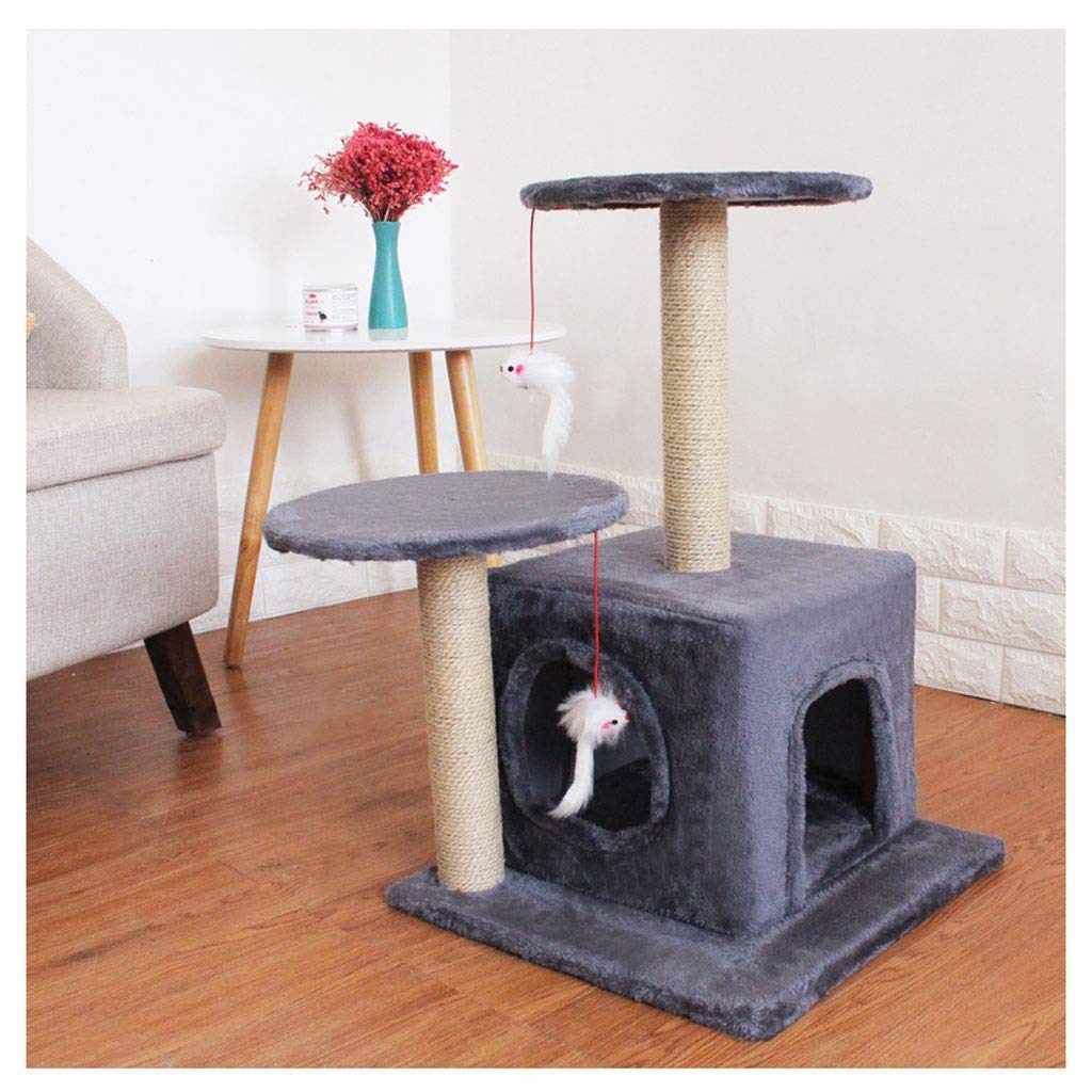 Arbre à chat de 64cm avec condo et griffoir intégré pour chaton et petit chat